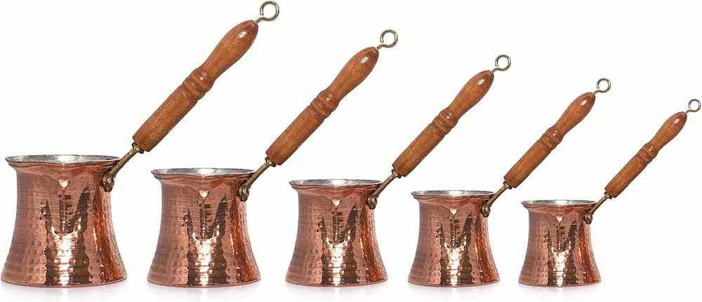قهوه جوش مسی دله با طراحی الهام گرفته از ظروف عربی